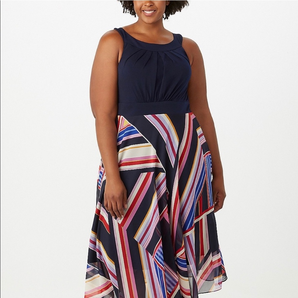 Striped Chiffon Maxi Dress